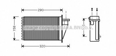 AVA QUALITY COOLING ft6266 -  Теплообменник, отопление салона